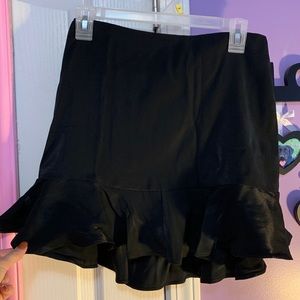 Silky Business Ruffle Skirt